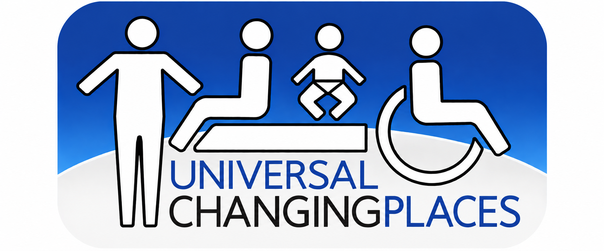 Universal Changing Places logo featuring symbols representing people with diverse accessibility needs.